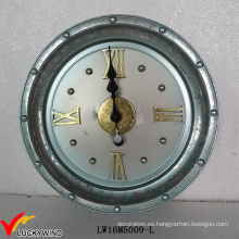 Reloj de pared antiguo grande francés redondo de la vendimia del metal